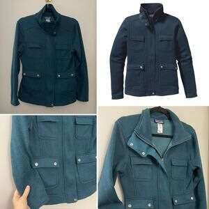 Patagonia Women's Better Sweater Chore Coat Full Zip Teal Utility Jacket Teal S.